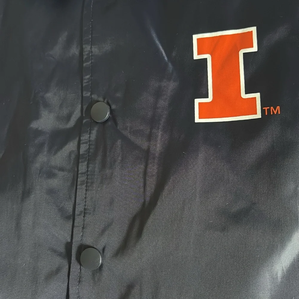NWT [Gen2] Illinois Fighting Illini NCAA Button-Up Coaches Jacket Youth L 14/16